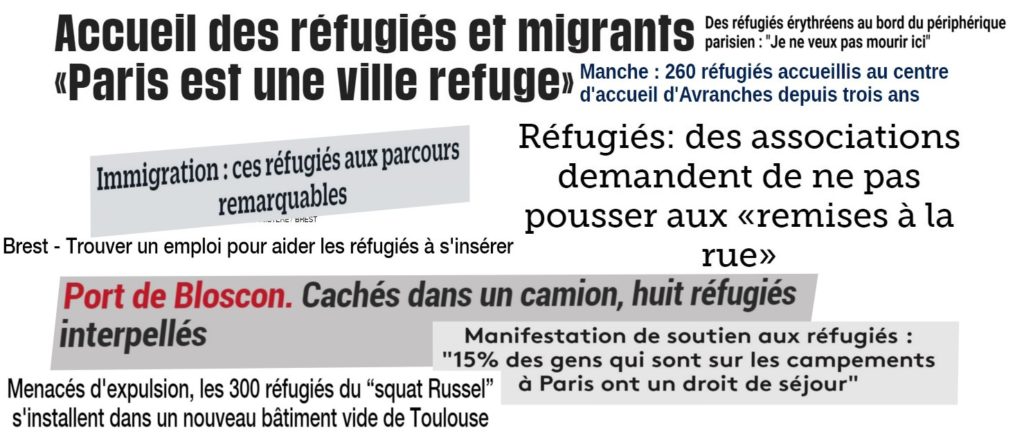 Le mot réfugié est apparu près de 1000 fois dans les actualités françaises au 1er semestre 2019.