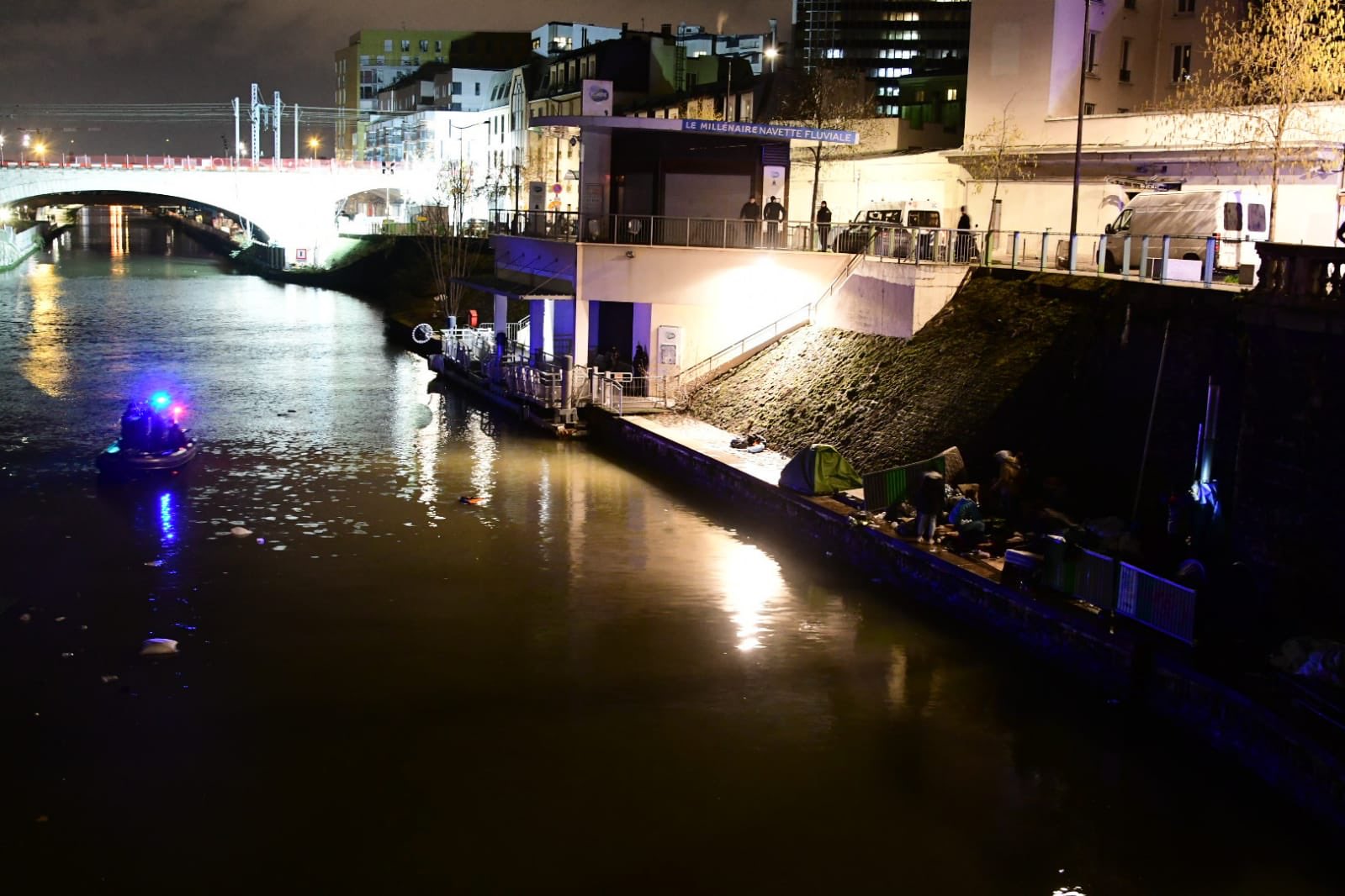 Evacuation d'un camp de migrants porte de la Villette, Paris, le 4 février 2020. ©Préfecture de police